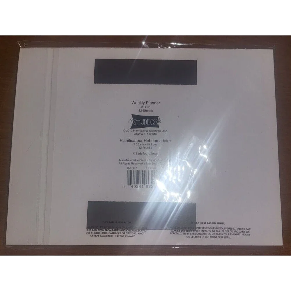 Weekly Undated 8x6 Planner Magnetic Tear Away Sheet 52 Sheet / New